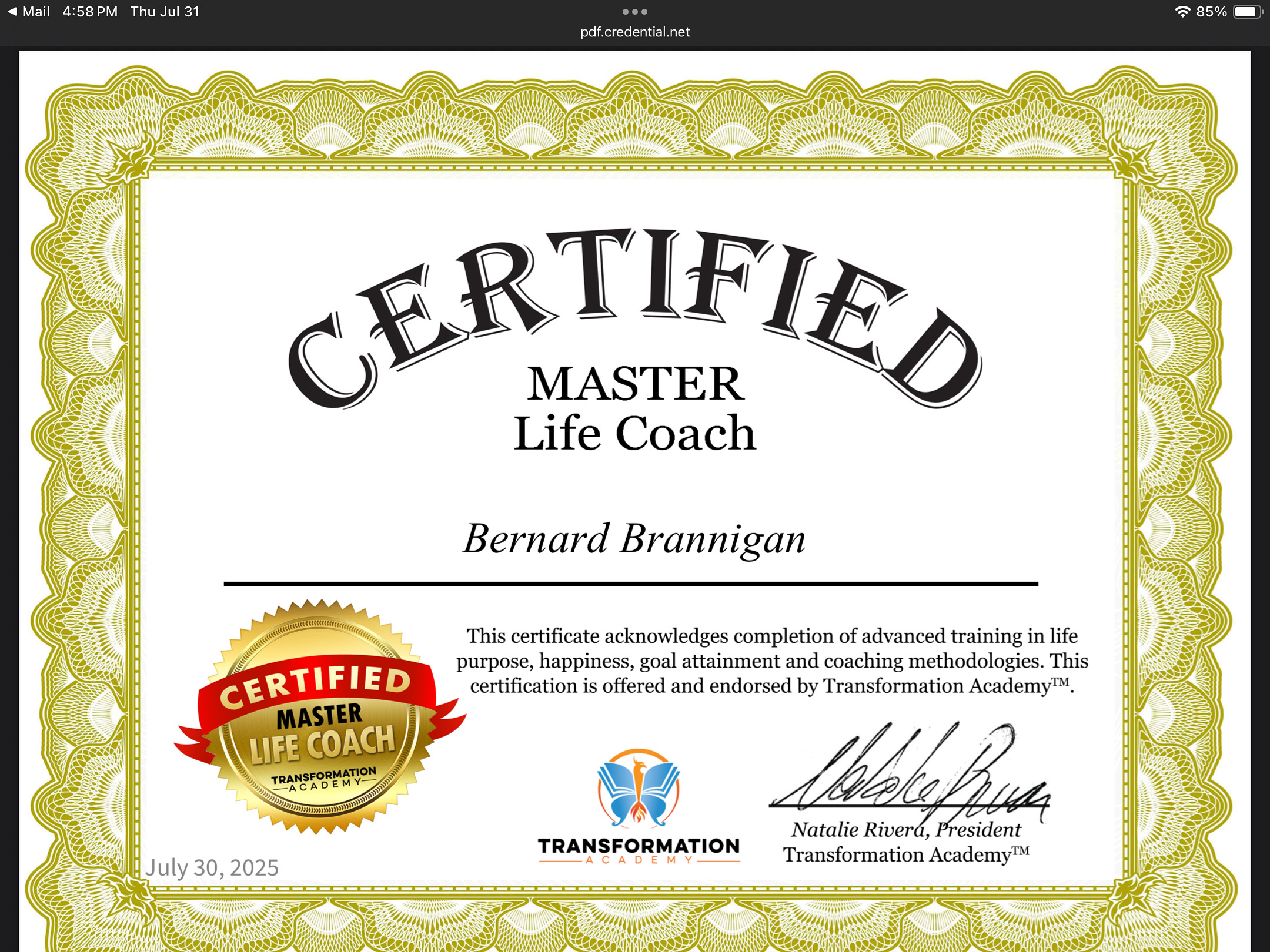 Master Life Coach 