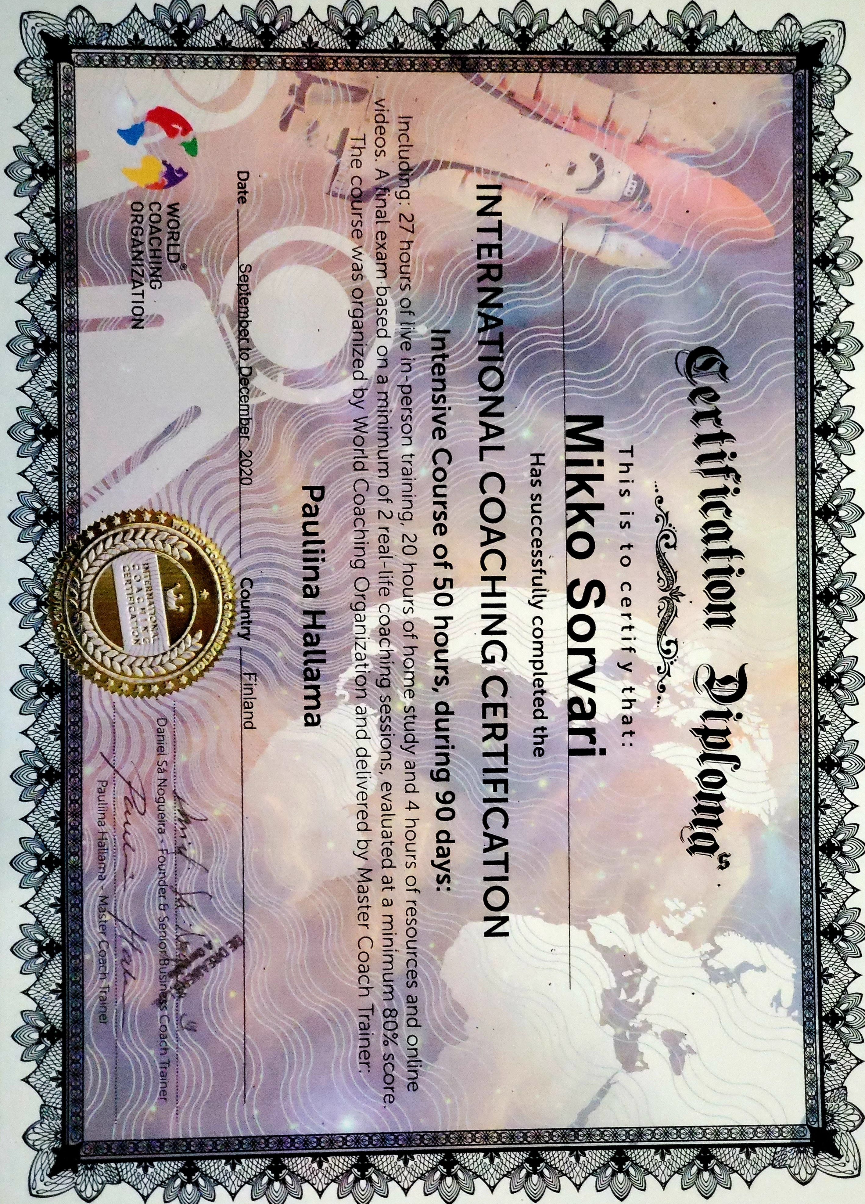 International Coaching Certification
